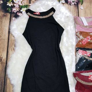 đầm body thun gân