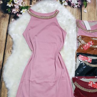 đầm body thun gân