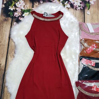 đầm body thun gân