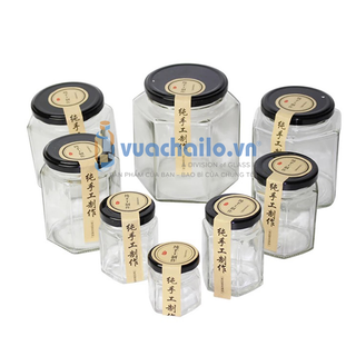 Hũ Thủy Tinh Dáng Lục Giác