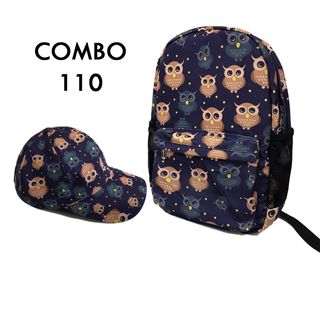 Combo Ba lô và Nón họa tiết