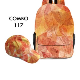 Combo Ba lô và Nón họa tiết