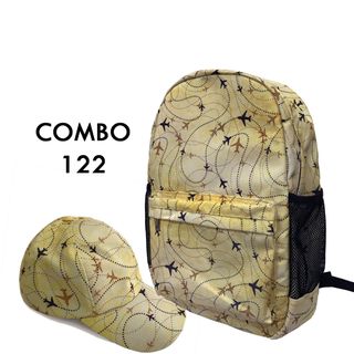 Combo Ba lô và Nón họa tiết