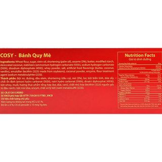 Bánh quy Cosy Mè 432g - 8 hộp/thùng
