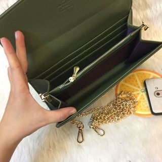 Ví cầm tay Clutch dập chìm khoá sập