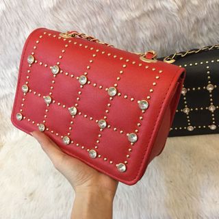Túi xách hộp đính đá