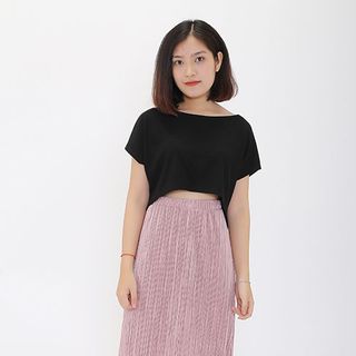 Bộ chân váy maxi lụa dập ly Hàn Quốc