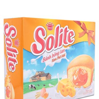 Bánh Bông Lan Tròn Solite Kem Phô Mai 216g - 10 hộp/thùng