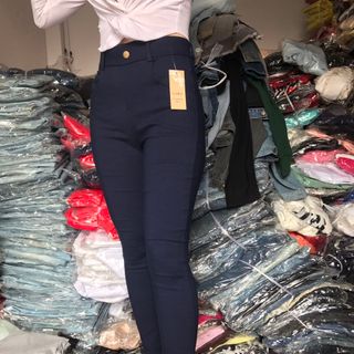 Quần dài nữ thời trang xanh đen