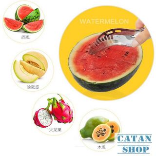 Dao cắt dưa hấu siêu nhanh inox không gỉ bổ dưa gọt dưa hấu trang trí dĩa trái cây GD43-DCDH