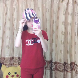 Bộ da cá thêu hoa