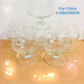 Be cá Ly chân thủy tinh trang trí D10cm x H12cm