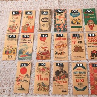 Combo 10 bao lì xì Tết 2018 Đẹp - Độc - Lạ