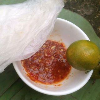 bánh tráng siêu cay Bà già