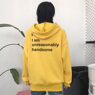 Áo hooodie in chữ sau lưng