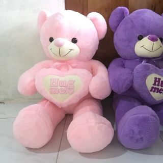 GẤU BÔNG TEDDY ÔM TIM KHỔ VẢI 1M2