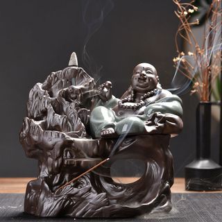 Thác Gốm Di Lặc Đốt Trầm Hương
