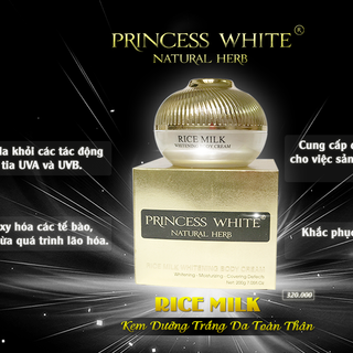 PRINCESS WHITE - KEM DƯỠNG THỂ SỮA GẠO - MỸ PHẨM
