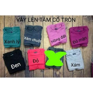 váy body len tăm 2 loại cổ kèm ảnh