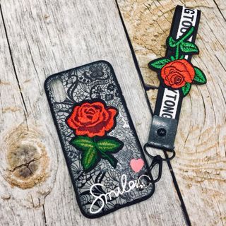 Ốp ren thêu hình kèm dây