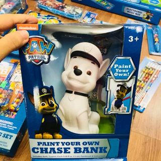 Bộ tô màu ống đựng tiền Paw Patrol Paint Your Own Bank - Chase Marshall