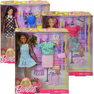 Bộ búp bê Barbie thời trang kèm quần áo Barbie Doll and Fashion giá sỉ