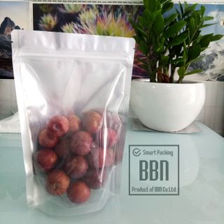 Túi zipper đáy đứng mặt trong mặt bạc 22x32cm đựng 1kg