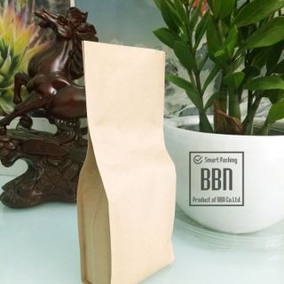 Túi giấy Kraft 4 biên 11x31cm đựng 500g cafe giá sỉ