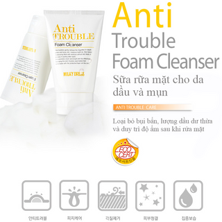 Sữa rửa mặt cho da dầu và mụn Milky Dress