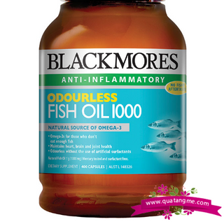 Blackmores Odourless Fish Oil 1000mg 400 Capsules - Dầu cá ngăn ngừa nhồi máu cơ tim và đột quỵ giá sỉ