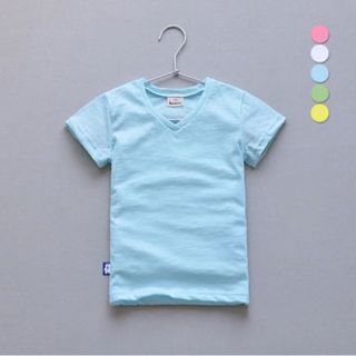 áo thun cổ tim tay con nhìu màu sắc bé gái trai