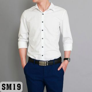 Sơ Mi Nam Trơn Dài Tay Công Sở Thời Trang Hàn Quốc giá sỉ