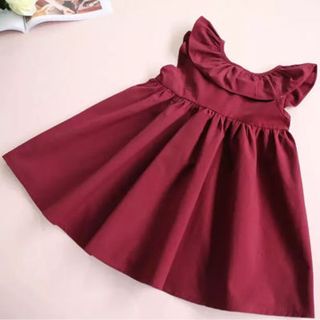 Váy sát nách bồng ngực nơ đen sau bé gái quảng châu