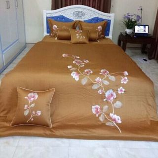 chăn ga satin 7 món lụa