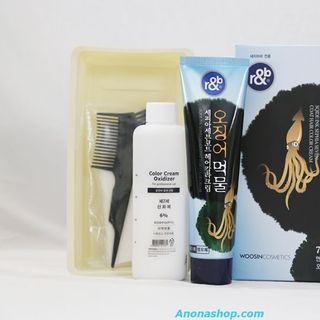 THUỐC NHUỘM TÓC PHỦ BẠC THẢO DƯỢC RB HENNA RB KHLORIS BLACK SQUID INK HAIR COLOR CREAM