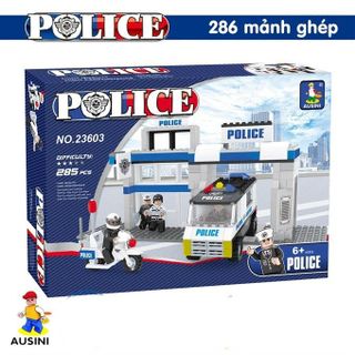Lắp ráp 286 mảnh ghép Trạm xe cảnh sát mã sản phẩm 23603