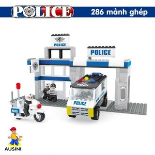 Lắp ráp 286 mảnh ghép Trạm xe cảnh sát mã sản phẩm 23603