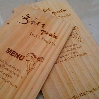menu bằng gỗ