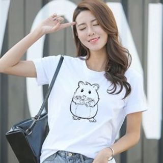 Áo Thun Nữ In Hình Bọ Béo
