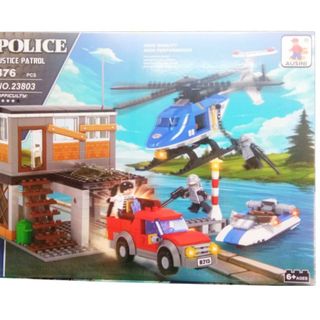 Hộp Lắp ráp 476 mảnh ghép trạm Xe máy bay cảnh sát Mã sản phẩm 23803