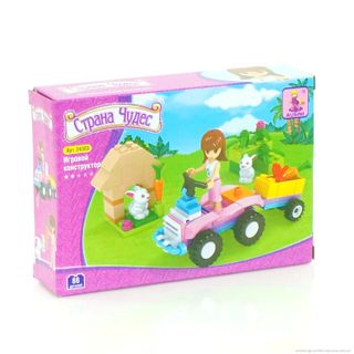 Hộp Lắp ráp Fashion 86 mảnh ghép Xe nông trại thỏ mã 24303