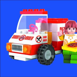 Lắp ráp City 56 mảnh ghép Xe giao bánh Pizza Mã sản phẩm