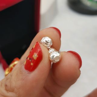HẠT BI BẠC 5 LI XÂU VÒNG DÂU