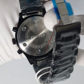 Đồng hồ nam Kinyued máy Quartz - dây đen mặt đen