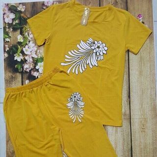 ĐỒ BỘ COTTON IN HÌNH LÁ SIZE ĐẠI
