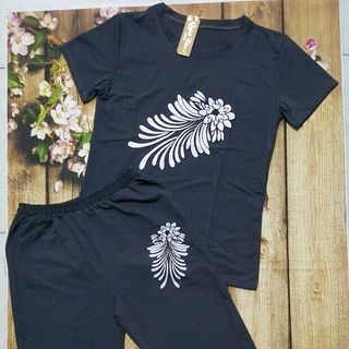 ĐỒ BỘ COTTON IN HÌNH LÁ SIZE ĐẠI