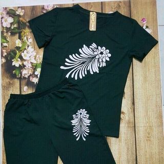 ĐỒ BỘ COTTON IN HÌNH LÁ SIZE ĐẠI
