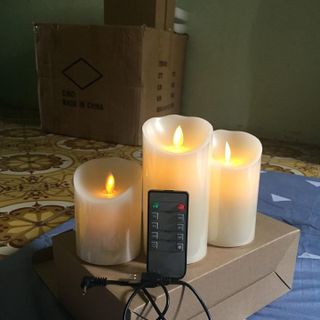 Nến điện tử Sạc điện có điều khiển