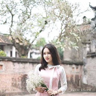 ĐẦM XÒE TẾT NƠ CỔ KÈM CHÂN VÁY