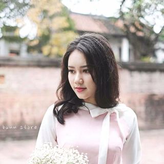 ĐẦM XÒE TẾT NƠ CỔ KÈM CHÂN VÁY